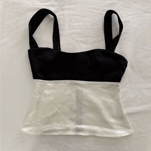 Princess Polly Chantell Top Black / Cream